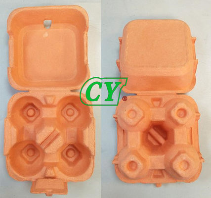 Nicht giftige Papiermassen-Produkt-Wegwerfei Tray With 4 Hohlräume