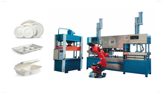Völlig Selbst- Achsen-Roboter Bagassen-Faser-Mitnehmer- Nahrungsmittel-Tray Making Machine Withs 6
