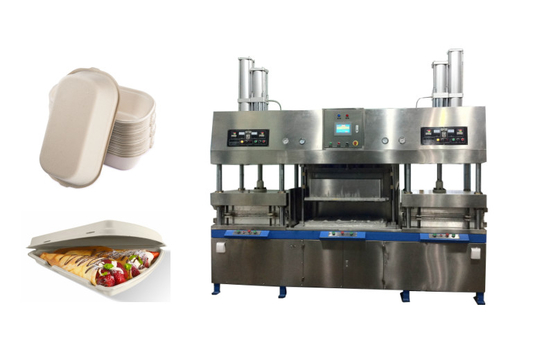 Nicht giftige Faser-Massen-Wegwerfpappteller-Herstellungs-Maschine 60-90Pcs/Min