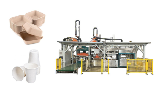 Bagasse-Zellstoffformmaschine für Jungfruchtzellstoff mit PLC-Steuerung