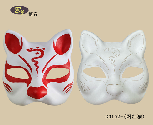 Schutz vor bestehender Schimmel Biologisch abbaubarer Papiermasse Formen Katzenmaske mit Originalfarbe