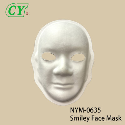 Weißes Pappmaché handbemaltes Smiley-Gesicht Cosplay-Masken DIY venezianische Gesichtsmasken Partymasken