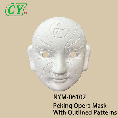 Weißes Pappmaché handbemaltes Smiley-Gesicht Cosplay-Masken DIY venezianische Gesichtsmasken Partymasken